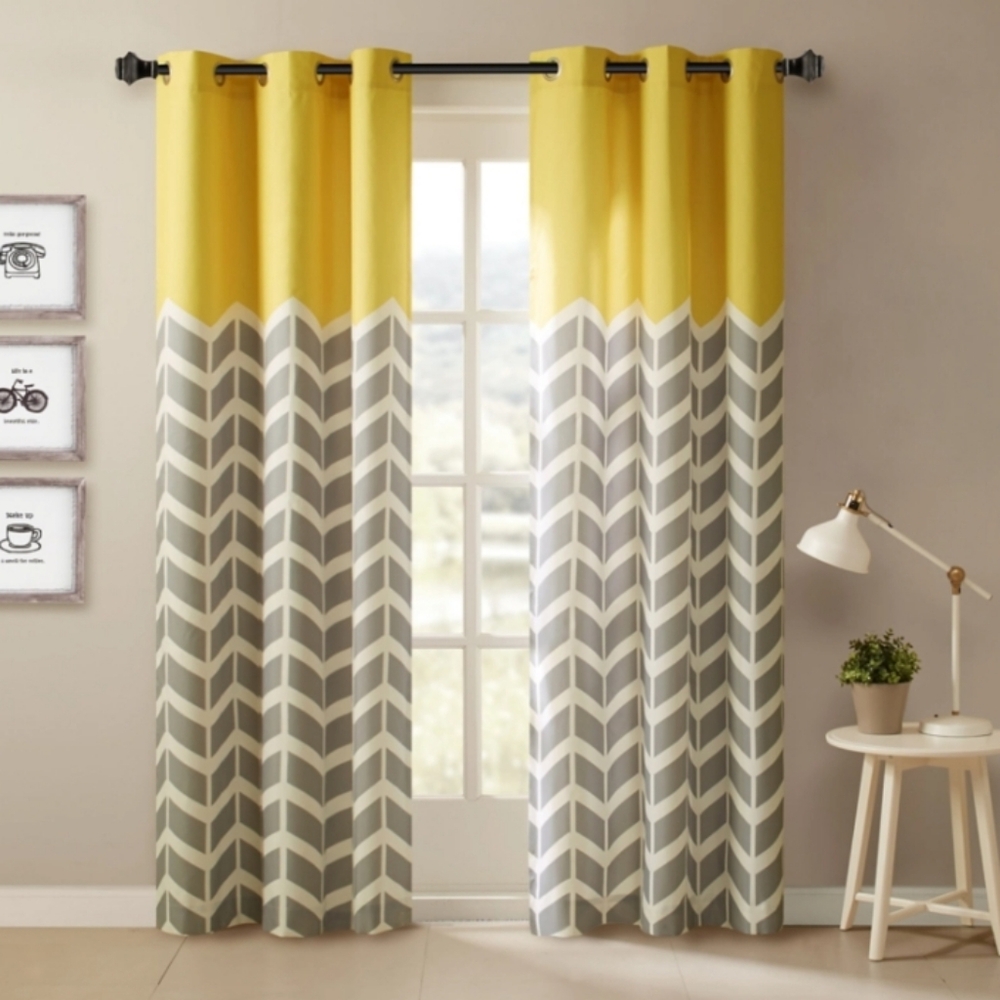 Two Curtain Panels, 84"x 42"